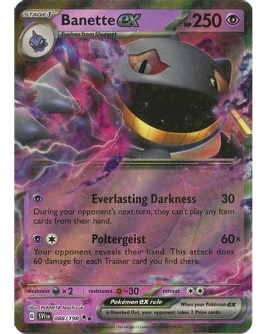 Banette ex 088/198  - Holofoil SV01 Scarlet & Violet Base Set - Double Rare