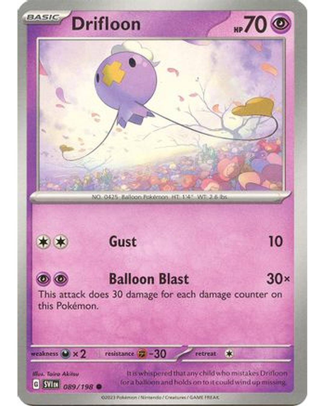 Drifloon 089/198  - Reverse Holofoil SV01 Scarlet & Violet Base Set - Common