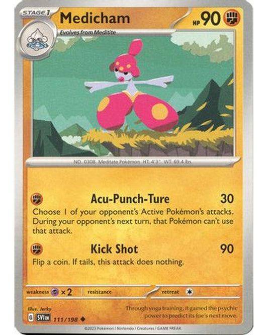 Medicham 111/198  - Reverse Holofoil SV01 Scarlet & Violet Base Set - Uncommon