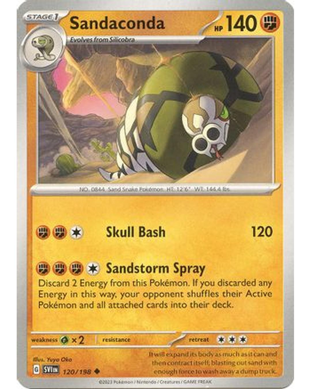 Sandaconda 120/198  - Reverse Holofoil SV01 Scarlet & Violet Base Set - Uncommon