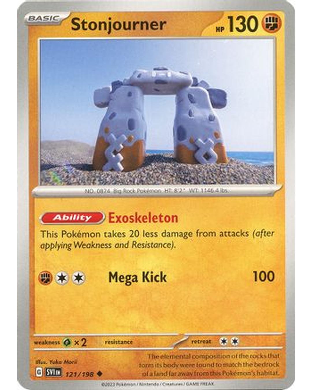 Stonjourner 121/198  - Reverse Holofoil SV01 Scarlet & Violet Base Set - Uncommon