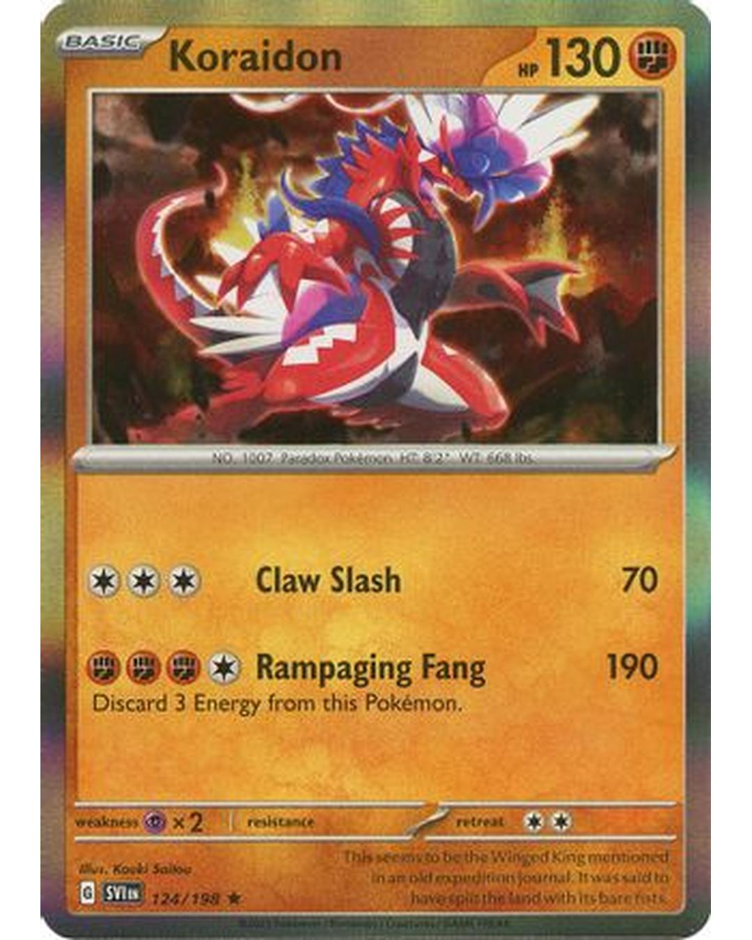 Koraidon 124/198  - Reverse Holofoil SV01 Scarlet & Violet Base Set - Rare