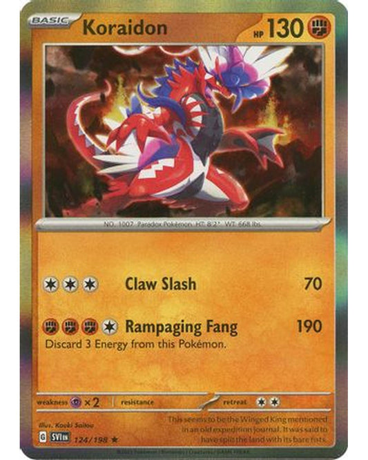 Koraidon 124/198  - Reverse Holofoil SV01 Scarlet & Violet Base Set - Rare