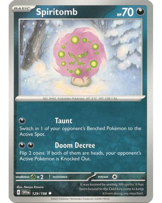 Spiritomb 129/198  - Reverse Holofoil SV01 Scarlet & Violet Base Set - Uncommon