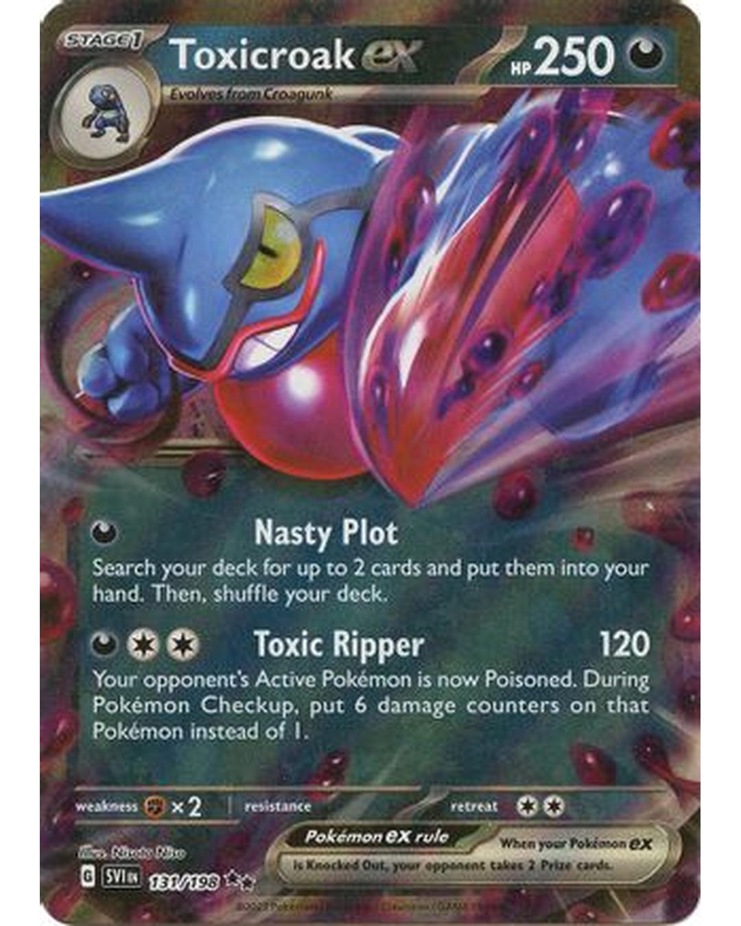 Toxicroak ex 131/198  - Holofoil SV01 Scarlet & Violet Base Set - Double Rare