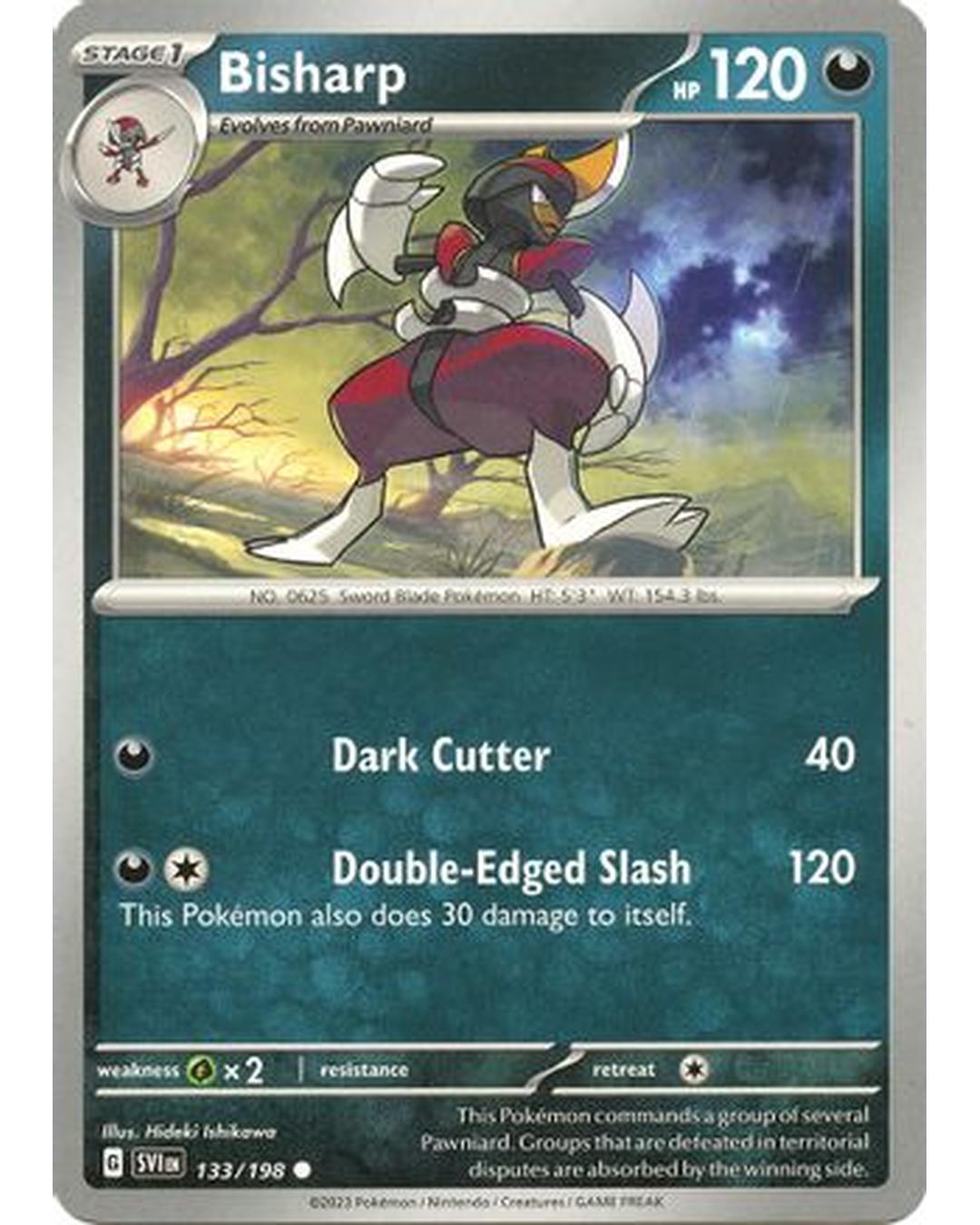 Bisharp 133/198  - Reverse Holofoil SV01 Scarlet & Violet Base Set - Common