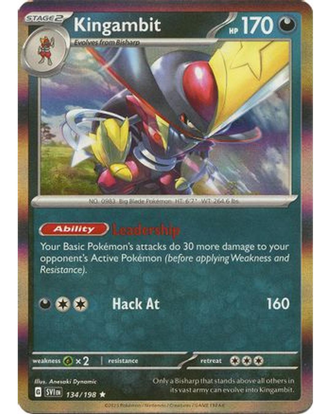 Kingambit 134/198  - Holofoil SV01 Scarlet & Violet Base Set - Rare
