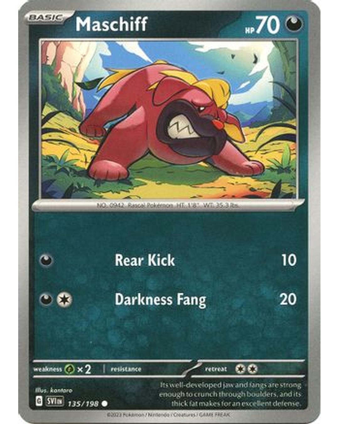 Maschiff 135/198  SV01 Scarlet & Violet Base Set - Common