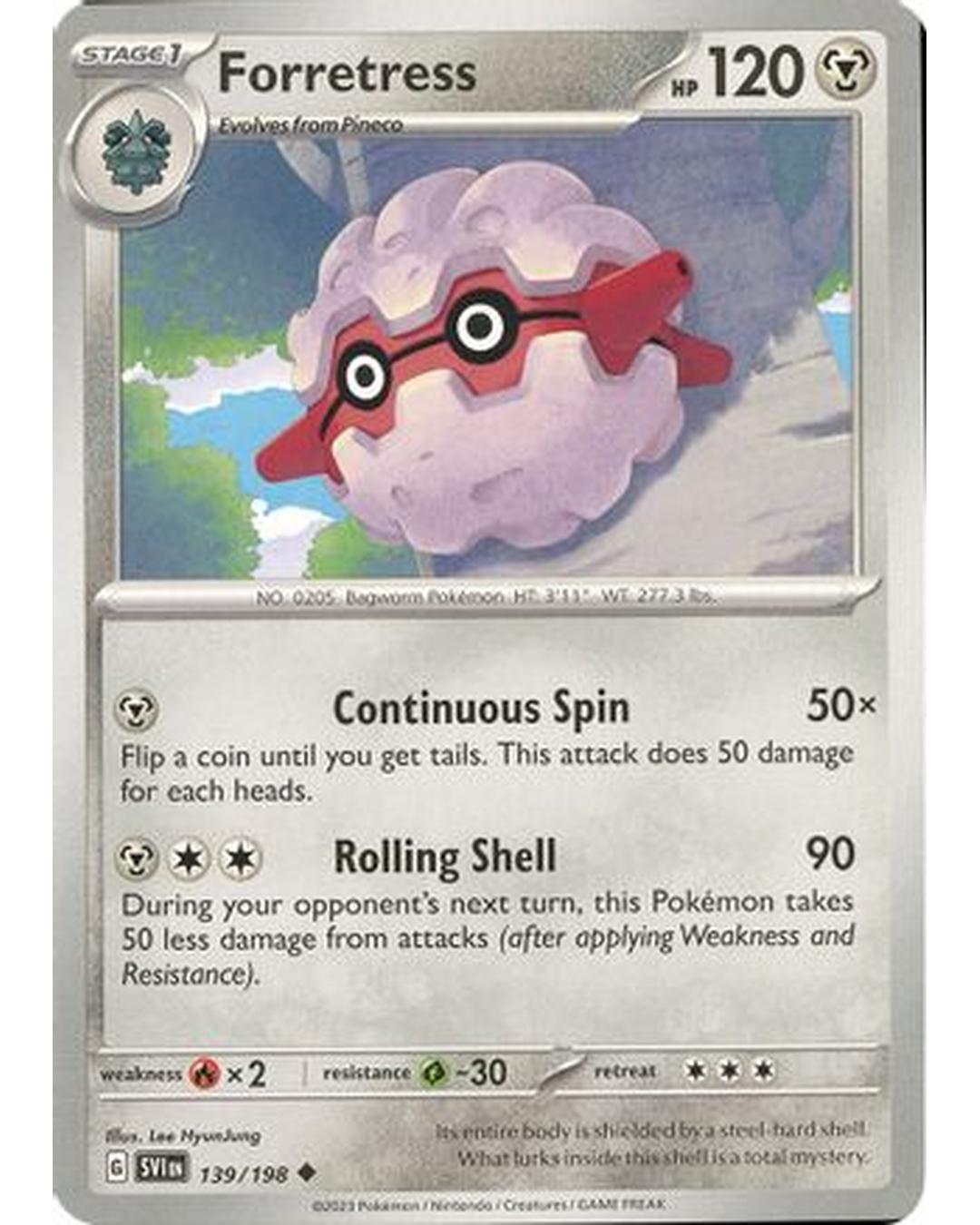 Forretress 139/198  SV01 Scarlet & Violet Base Set - Uncommon