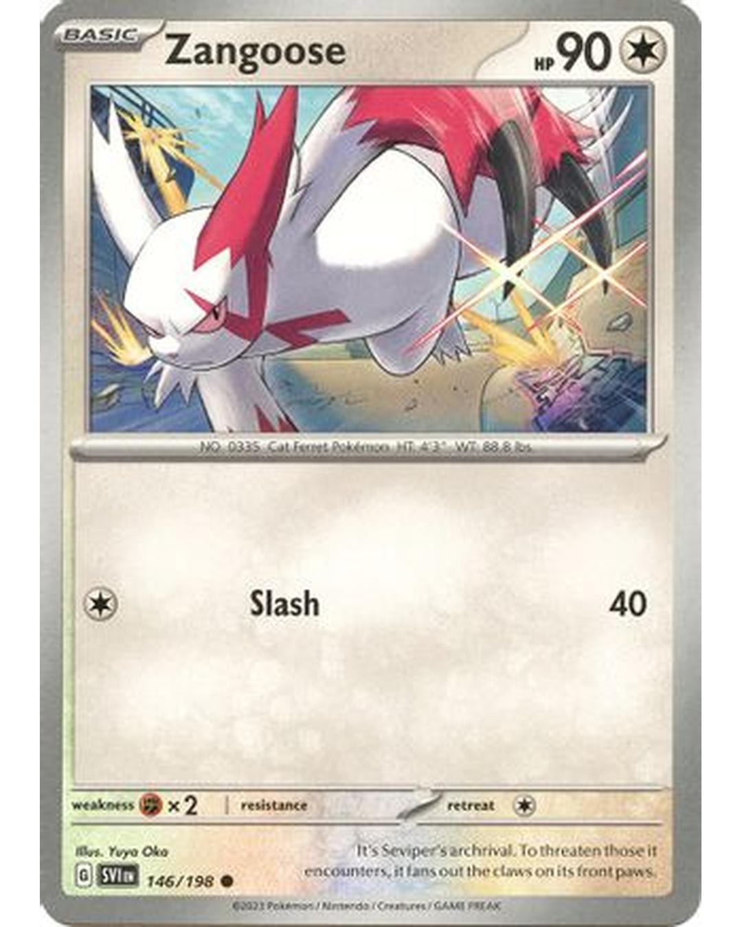 Zangoose 146/198  SV01 Scarlet & Violet Base Set - Common