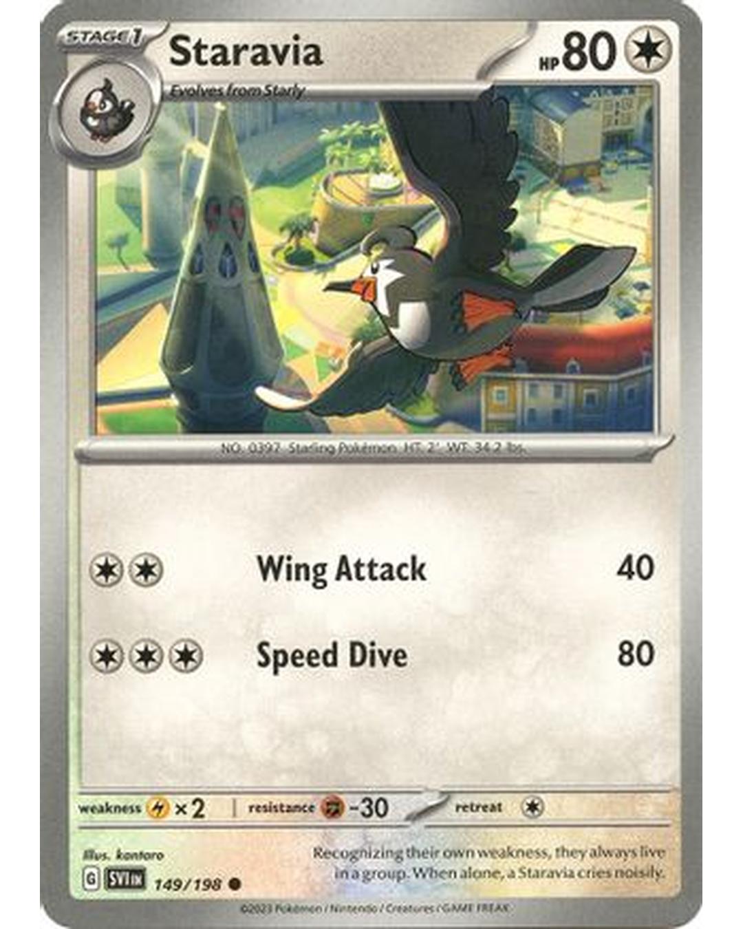 Staravia 149/198  SV01 Scarlet & Violet Base Set - Common