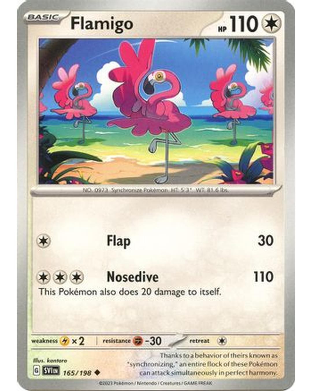 Flamigo 165/198  - Reverse Holofoil SV01 Scarlet & Violet Base Set - Uncommon