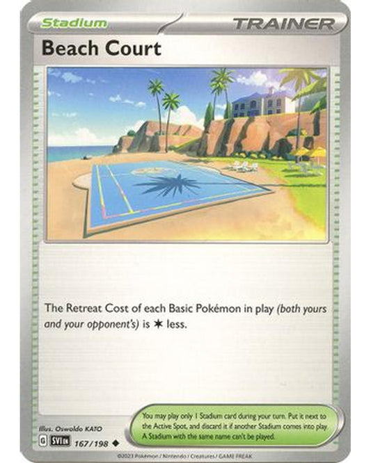 Beach Court 167/198  - Reverse Holofoil SV01 Scarlet & Violet Base Set - Uncommon