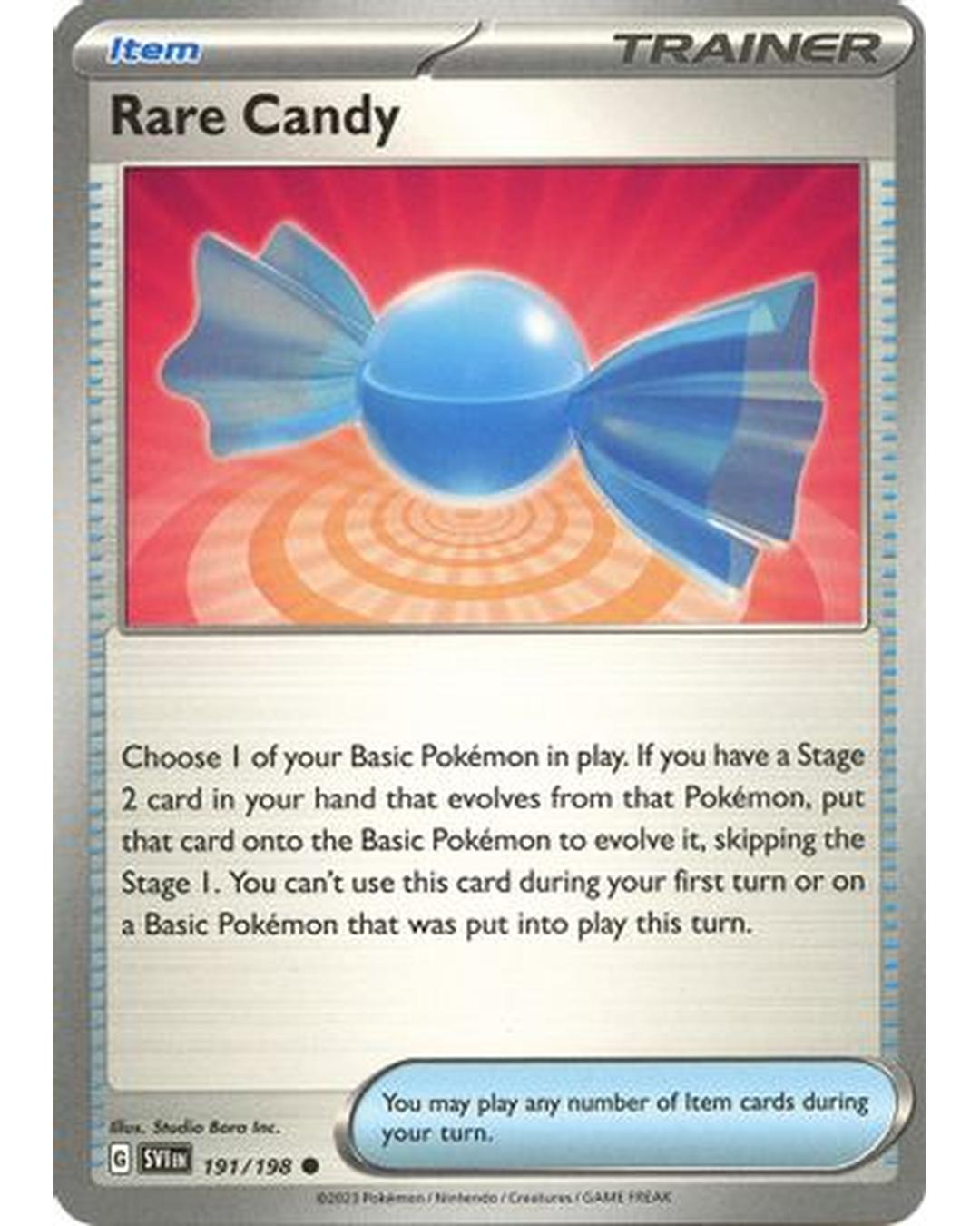Rare Candy 191/198  - Reverse Holofoil SV01 Scarlet & Violet Base Set - Common