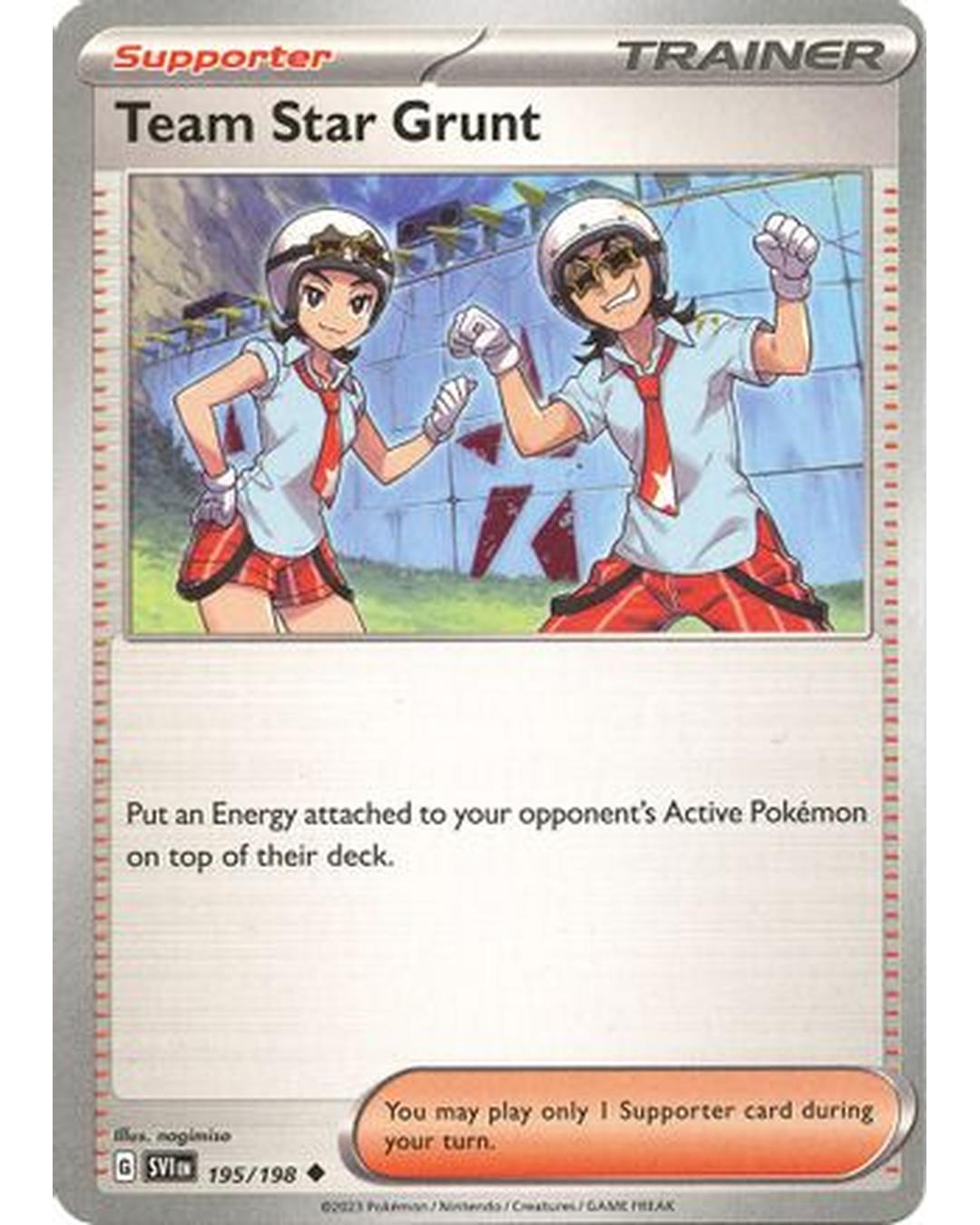 Team Star Grunt 195/198  SV01 Scarlet & Violet Base Set - Uncommon