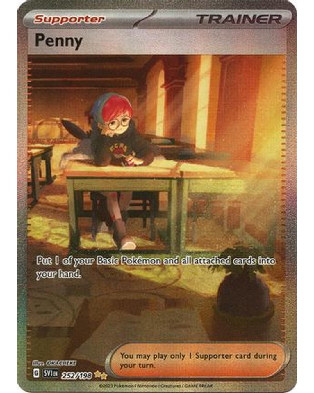 Penny 252/198  - Holofoil SV01 Scarlet & Violet Base Set - Special Illustration Rare