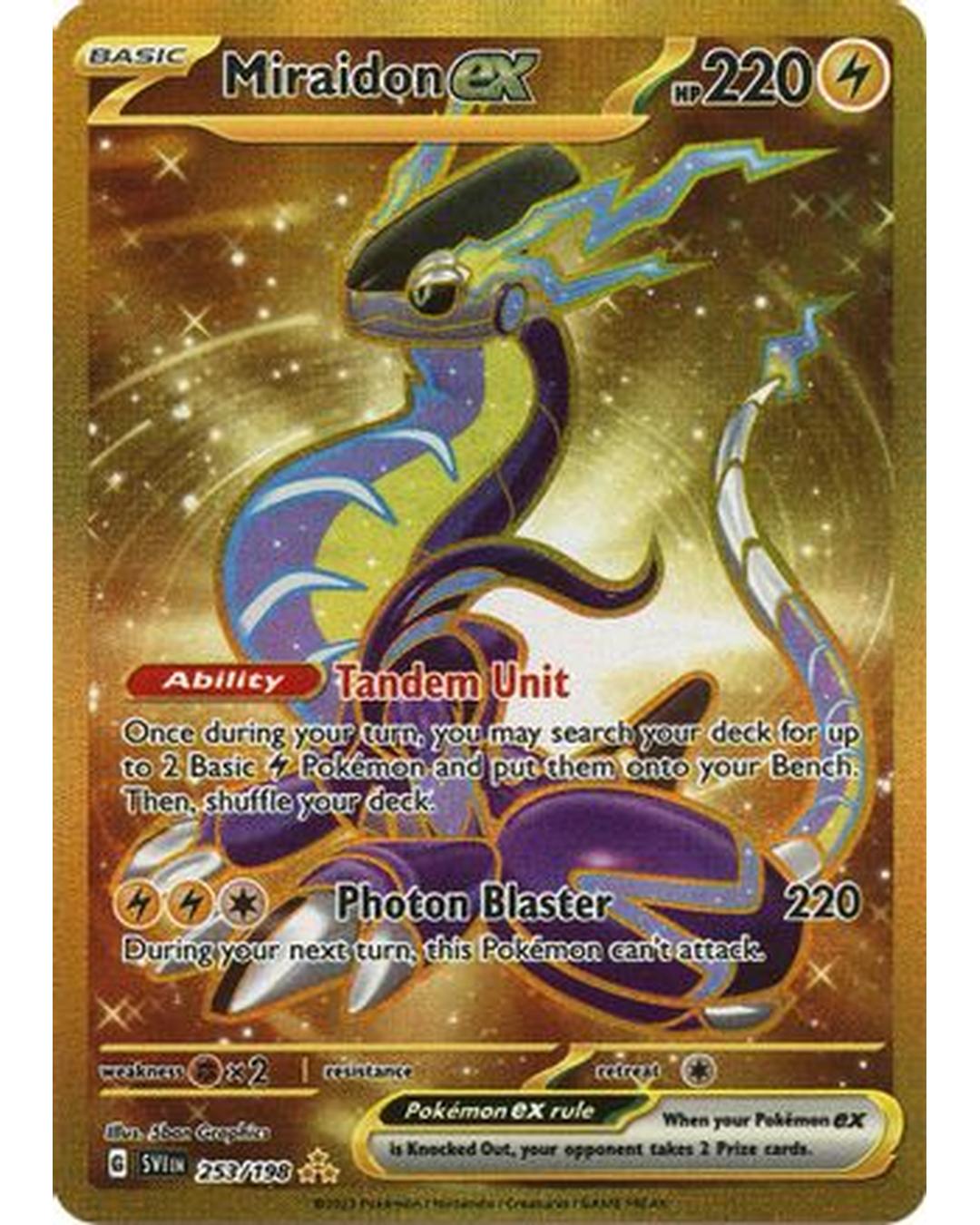Miraidon ex 253/198  - Holofoil SV01 Scarlet & Violet Base Set - Hyper Rare