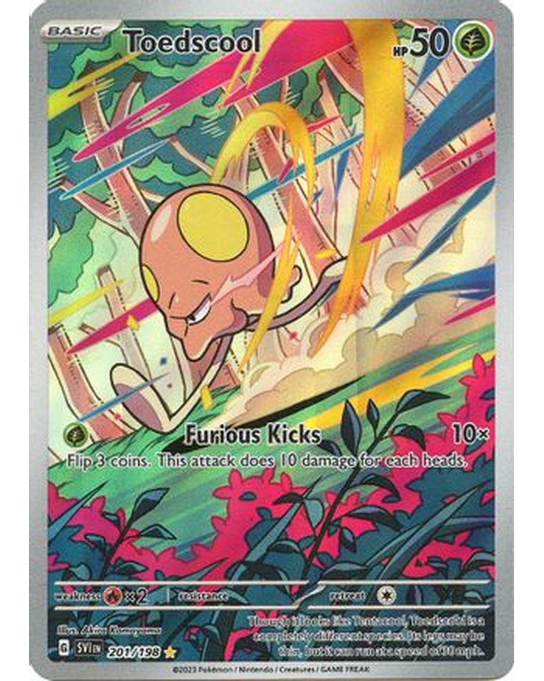 Toedscool 201/198  - Holofoil SV01 Scarlet & Violet Base Set - Illustration Rare