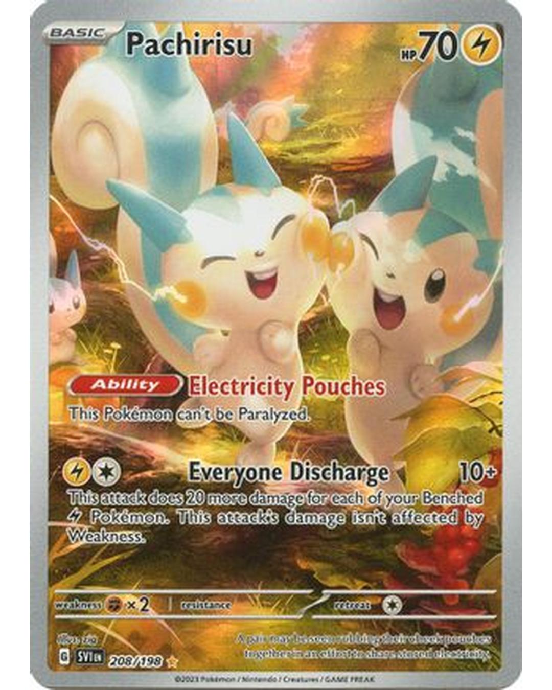 Pachirisu 208/198  - Holofoil SV01 Scarlet & Violet Base Set - Illustration Rare