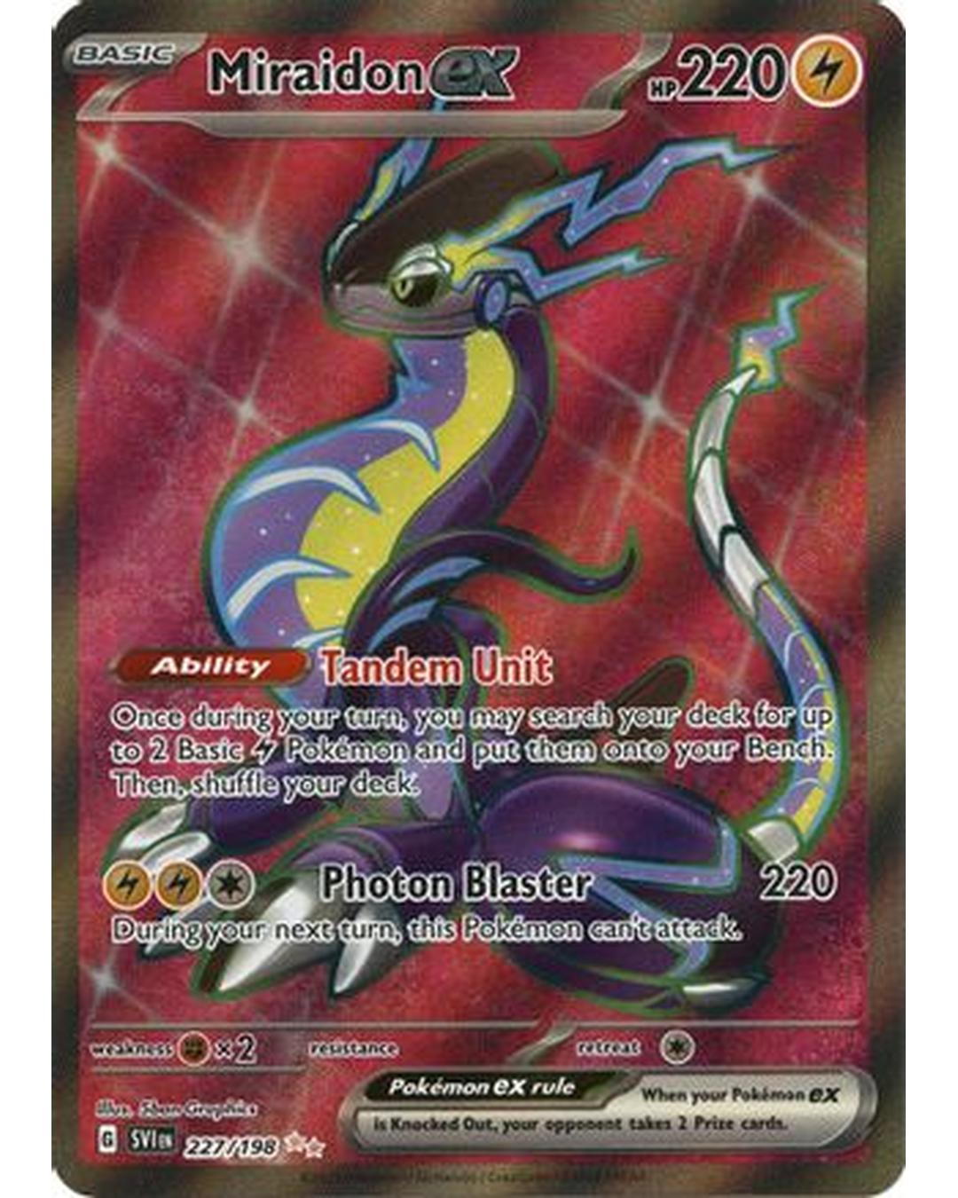 Miraidon ex 227/198  - Holofoil SV01 Scarlet & Violet Base Set - Ultra Rare