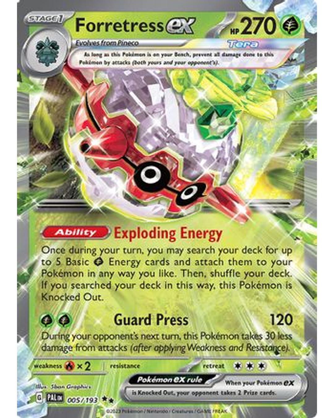 Forretress ex 005/193  - Holofoil SV02 Paldea Evolved - Double Rare