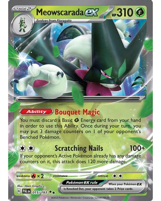 Meowscarada ex 015/193  - Holofoil SV02 Paldea Evolved - Double Rare