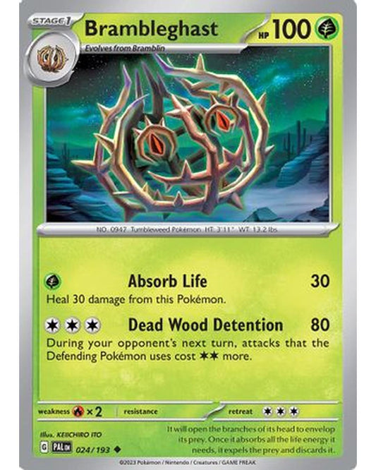 Brambleghast 024/193  - Reverse Holofoil SV02 Paldea Evolved - Uncommon