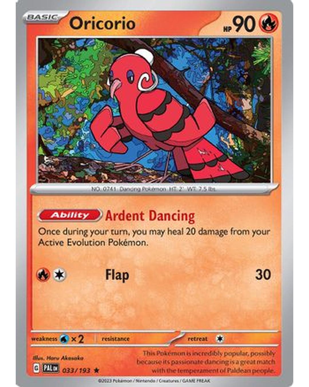 Oricorio 033/193  - Holofoil SV02 Paldea Evolved - Rare