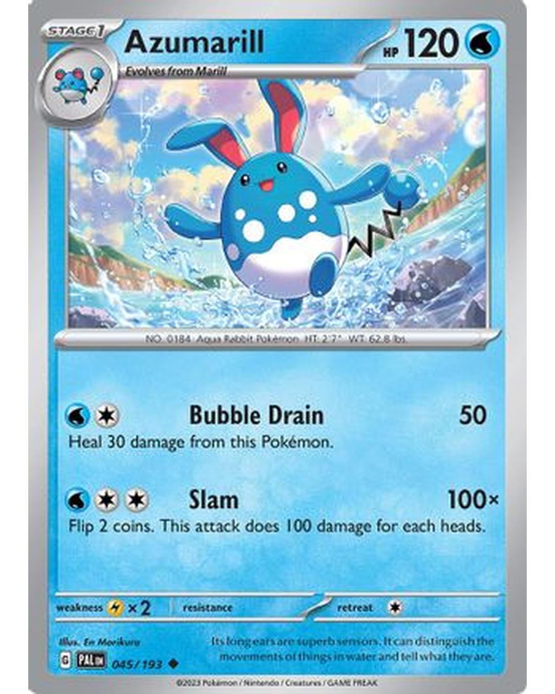 Azumarill 045/193  - Reverse Holofoil SV02 Paldea Evolved - Uncommon
