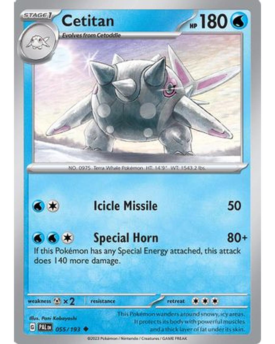 Cetitan 055/193  - Reverse Holofoil SV02 Paldea Evolved - Uncommon