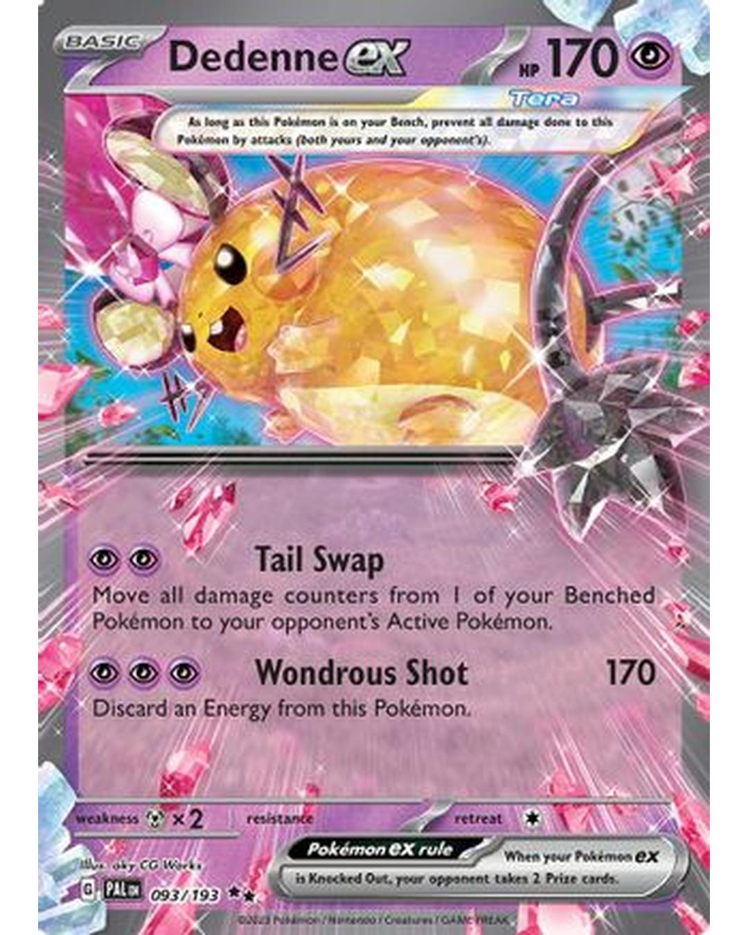 Dedenne ex 093/193  - Holofoil SV02 Paldea Evolved - Double Rare