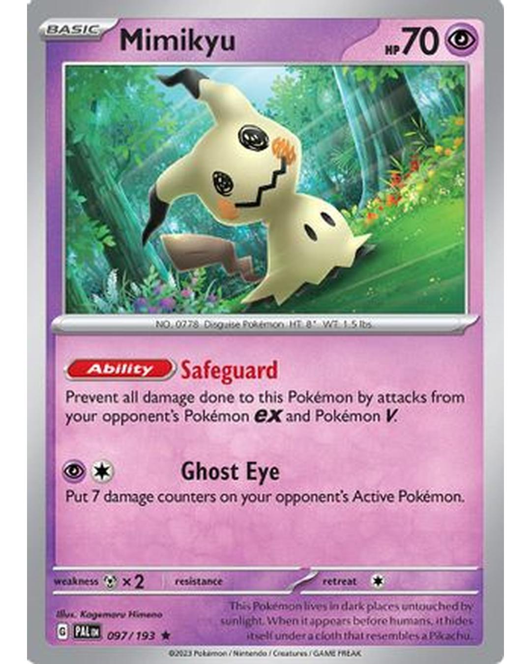 Mimikyu 097/193  - Holofoil SV02 Paldea Evolved - Rare
