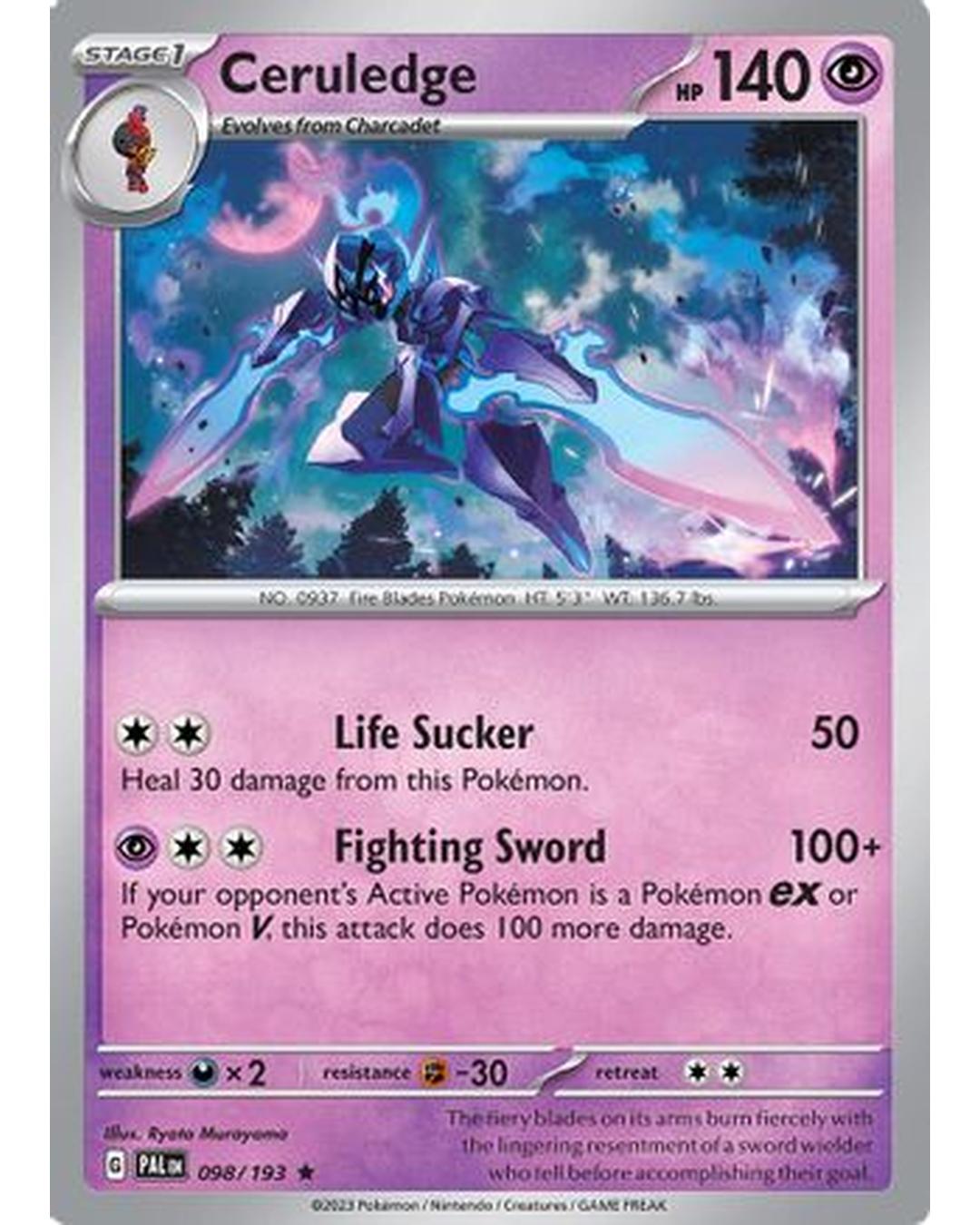 Ceruledge 098/193  - Holofoil SV02 Paldea Evolved - Rare