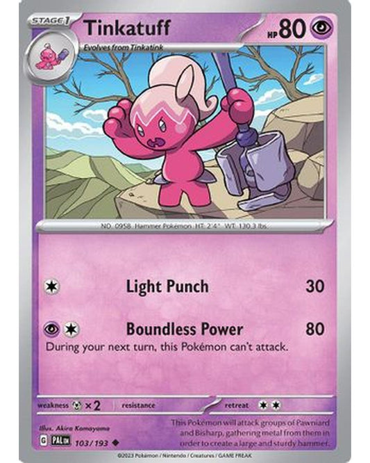Tinkatuff 103/193  SV02 Paldea Evolved - Uncommon