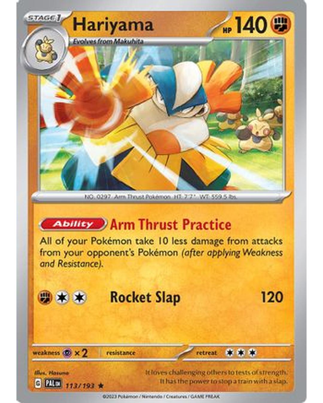 Hariyama 113/193  - Reverse Holofoil SV02 Paldea Evolved - Rare