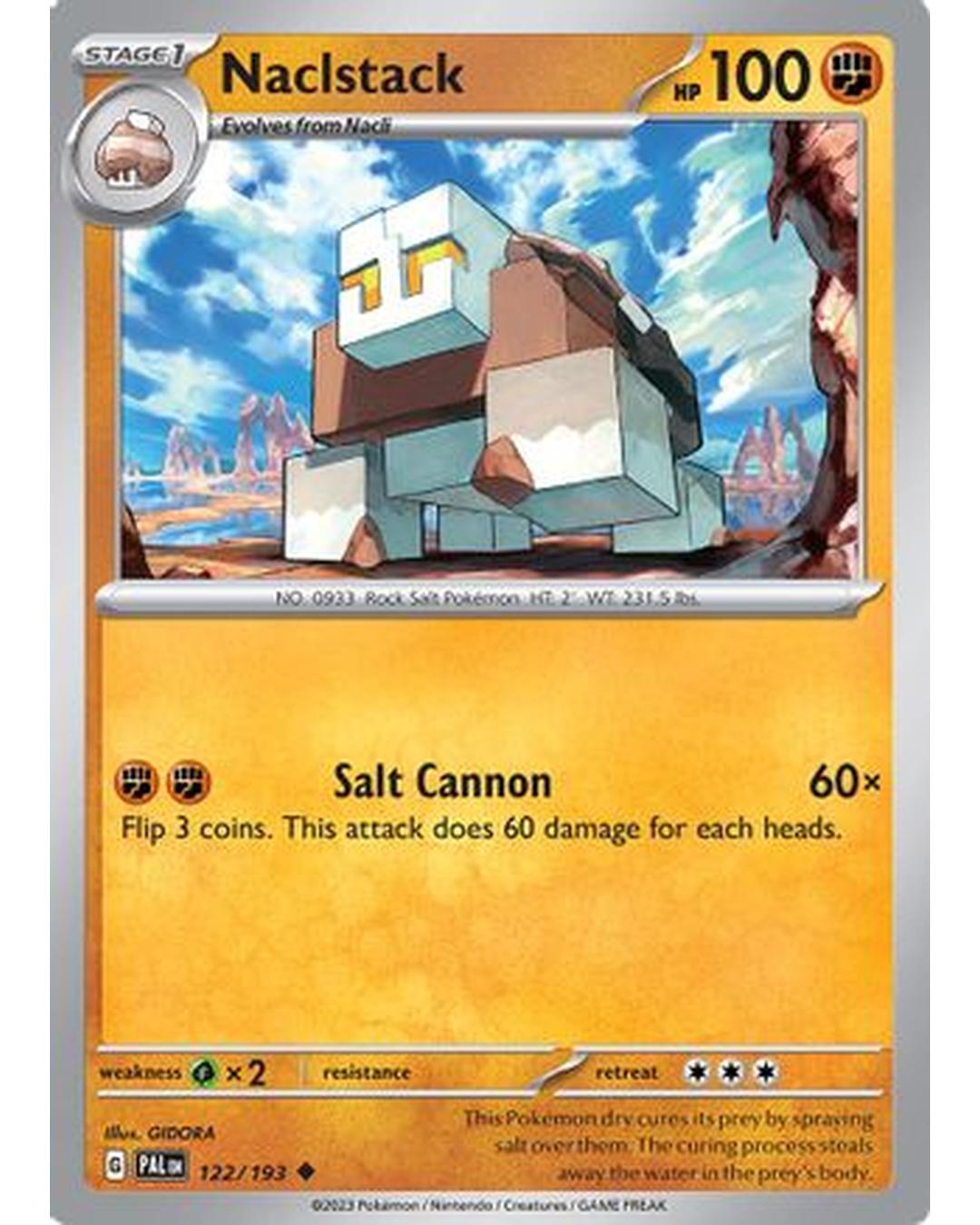 Naclstack 122/193  - Reverse Holofoil SV02 Paldea Evolved - Uncommon