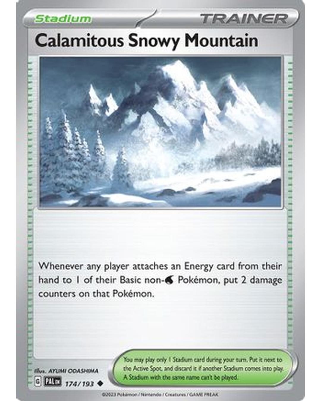 Calamitous Snowy Mountain 174/193  - Reverse Holofoil SV02 Paldea Evolved - Uncommon