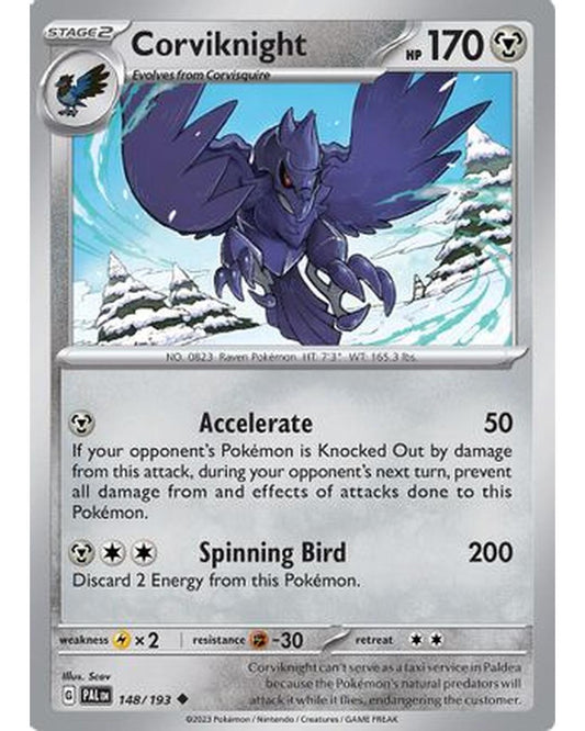Corviknight 148/193  SV02 Paldea Evolved - Uncommon
