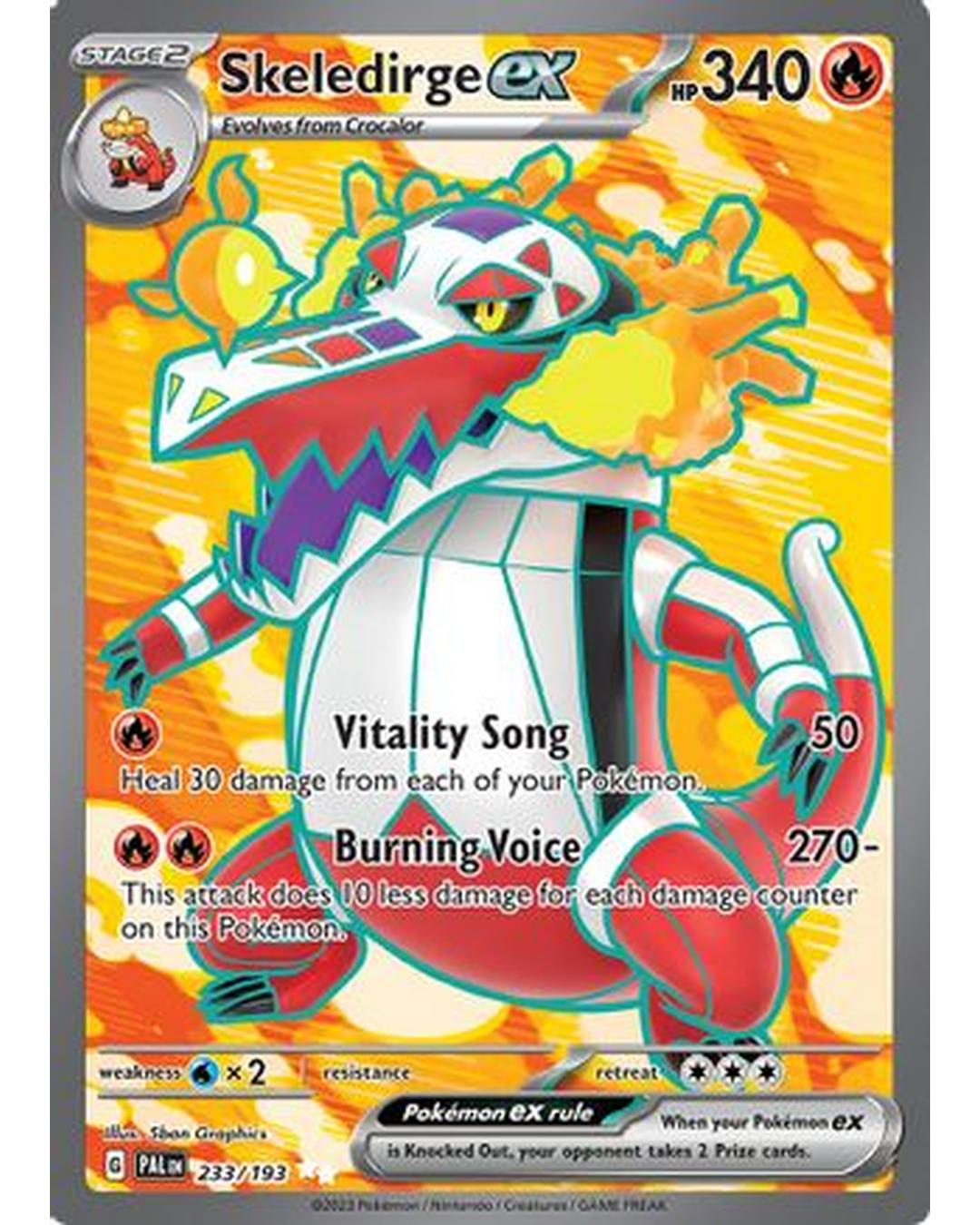 Skeledirge ex 233/193  - Holofoil SV02 Paldea Evolved - Ultra Rare