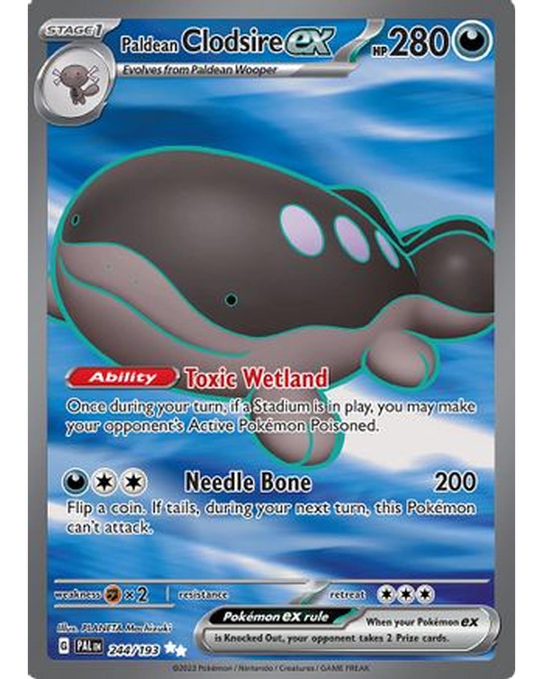 Paldean Clodsire ex 244/193  - Holofoil SV02 Paldea Evolved - Ultra Rare