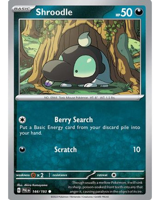 Shroodle 144/193  - Reverse Holofoil SV02 Paldea Evolved - Common