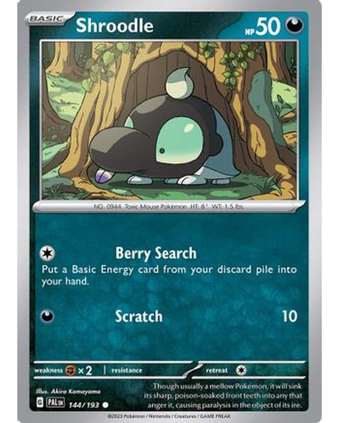 Shroodle 144/193  SV02 Paldea Evolved - Common