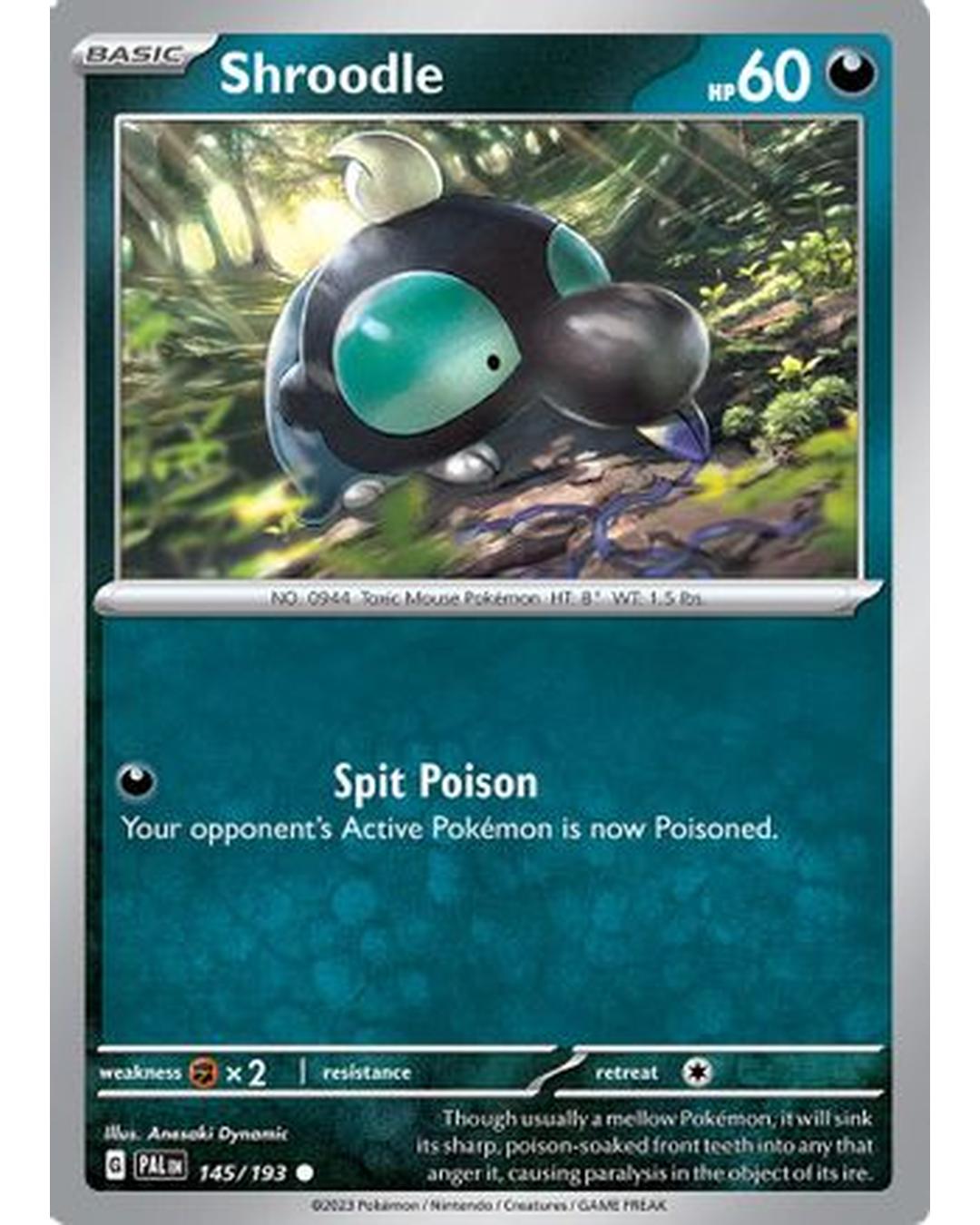 Shroodle 145/193  SV02 Paldea Evolved - Common