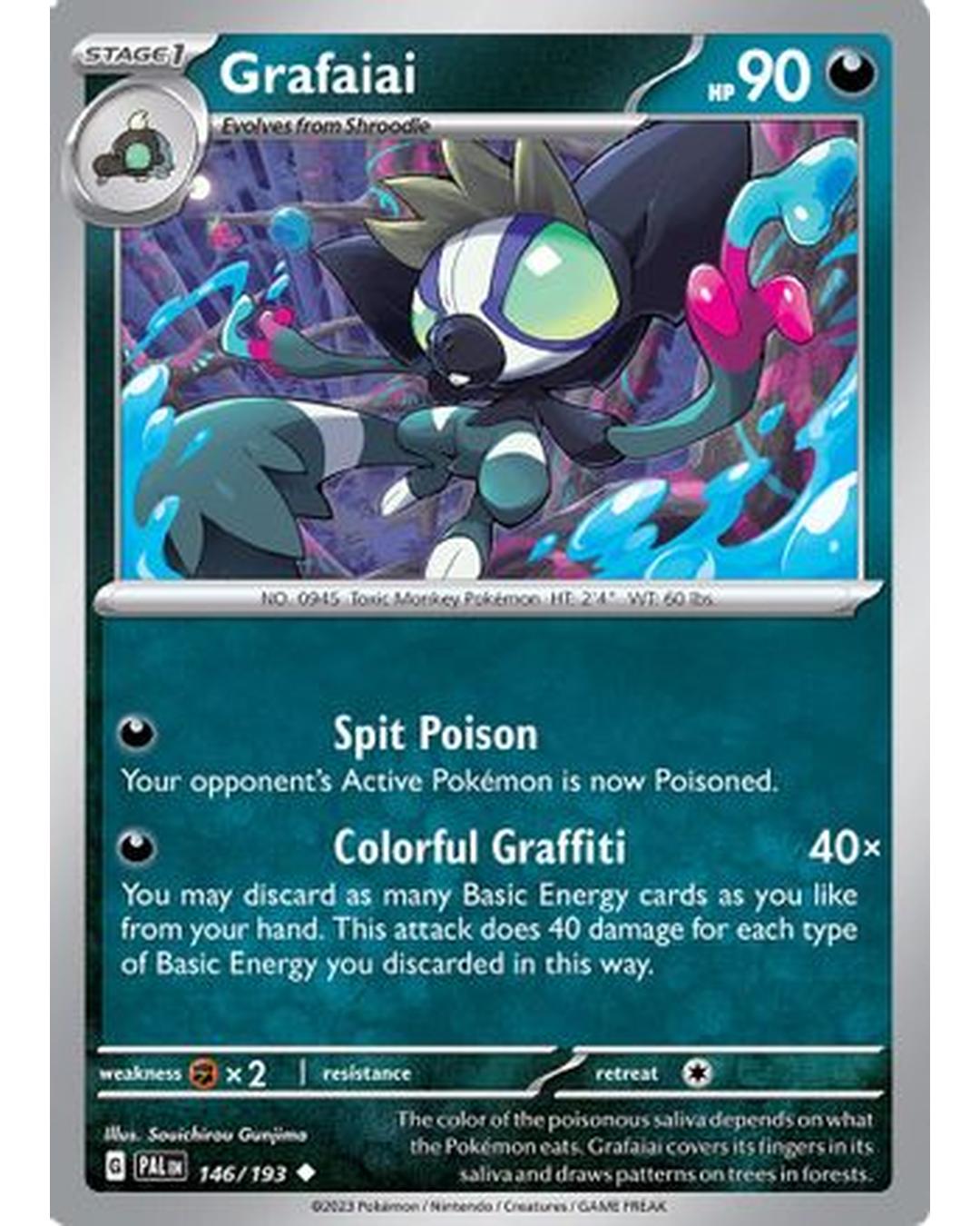 Grafaiai 146/193  - Reverse Holofoil SV02 Paldea Evolved - Uncommon