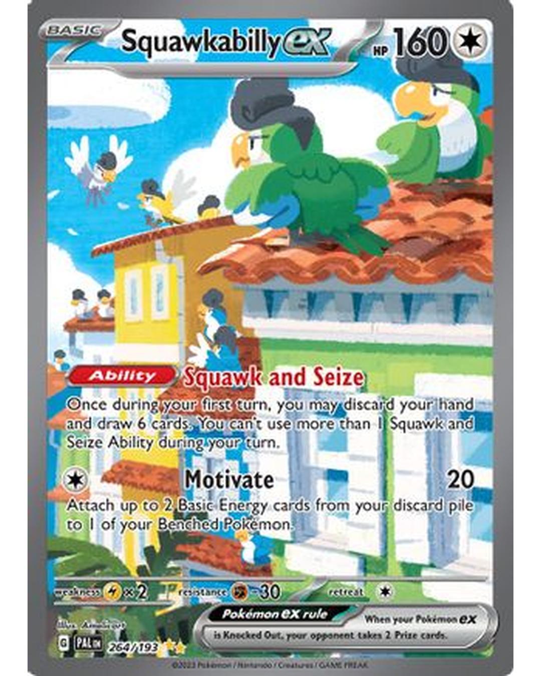 Squawkabilly ex 264/193  - Holofoil SV02 Paldea Evolved - Special Illustration Rare