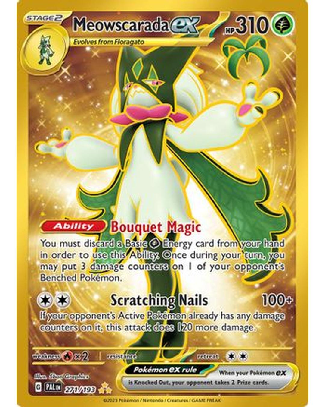 Meowscarada ex 271/193  - Holofoil SV02 Paldea Evolved - Hyper Rare