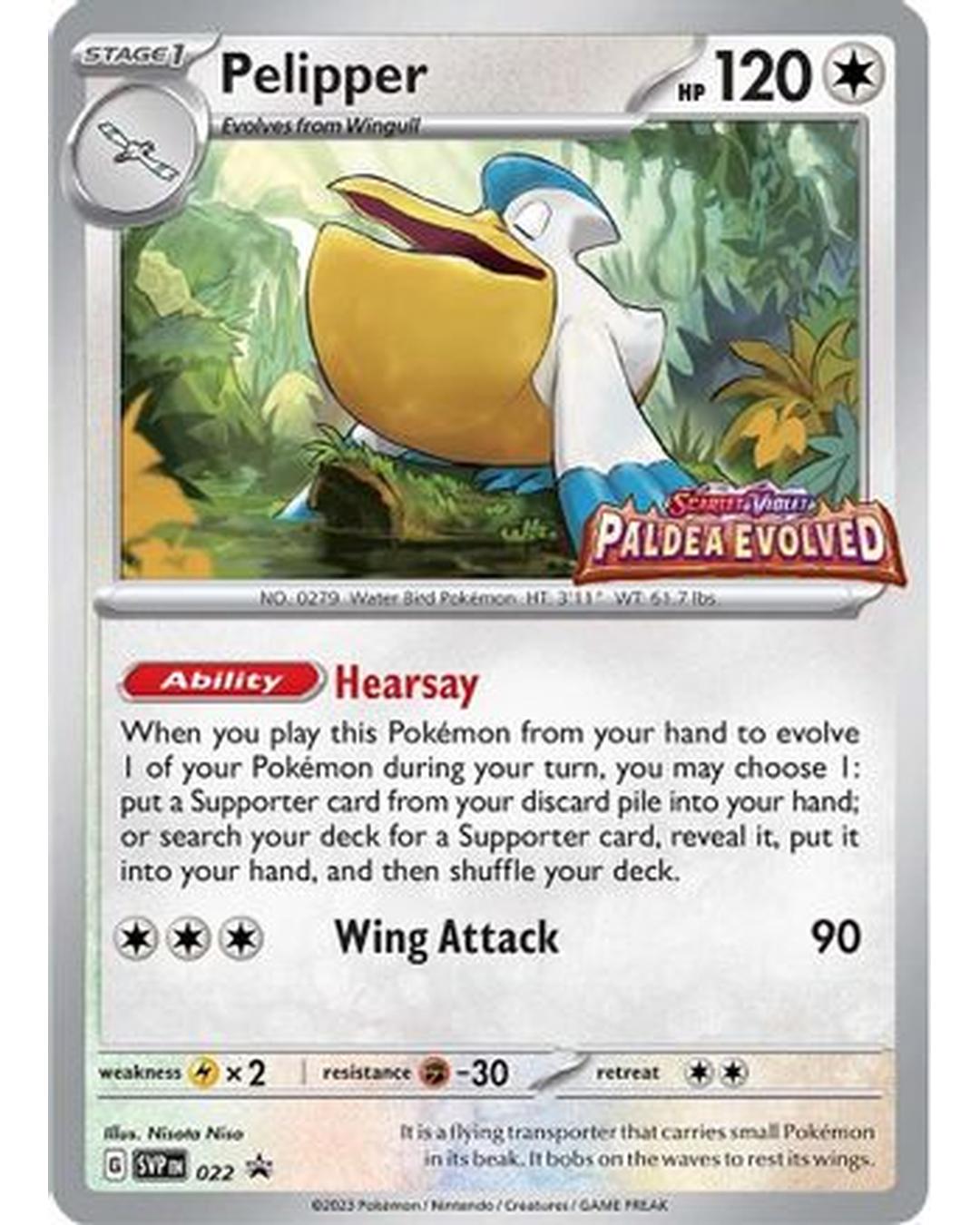 Pelipper 022  - Holofoil SV Scarlet & Violet Promo Cards - Promo