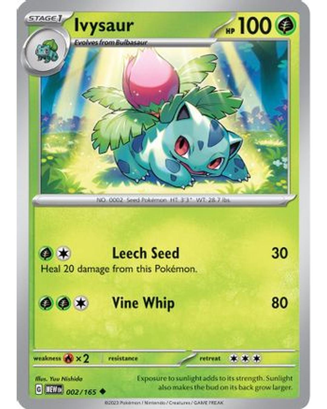 Ivysaur 002/165  SV Scarlet & Violet 151 - Uncommon