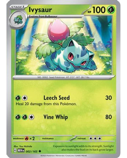 Ivysaur 002/165  SV Scarlet & Violet 151 - Uncommon