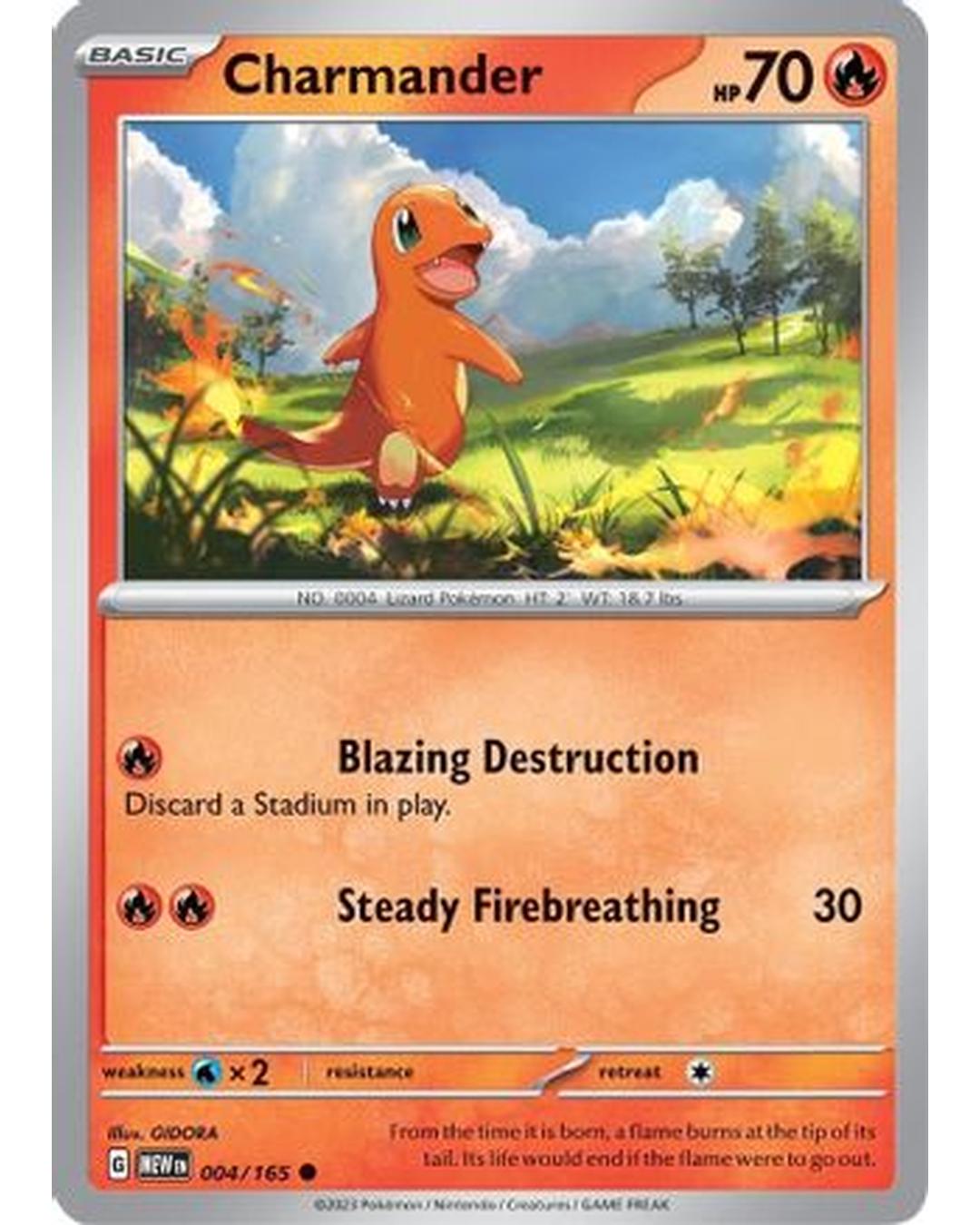 Charmander 004/165  SV Scarlet & Violet 151 - Common